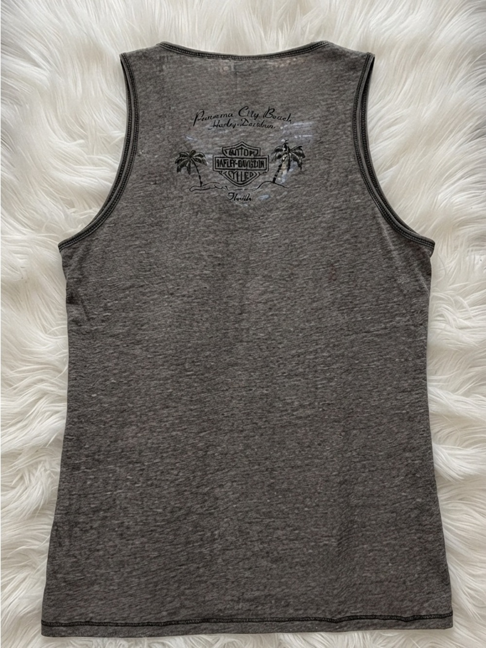 Harley-Davidson Gray Rhinestone Logo V-Neck Tank - Ride & Love - Ride n Style 🏍️ - Picture 5 of 7